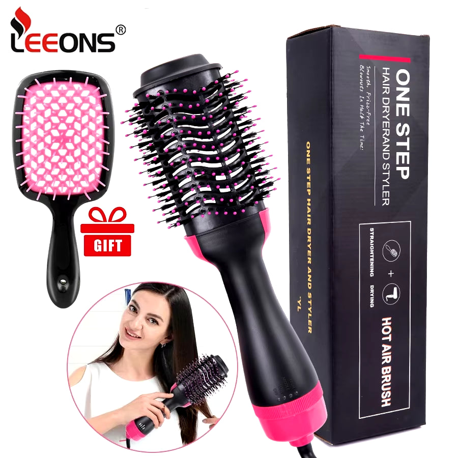 One-Step Volumizer Hair Dryer and Hot Air Brush 4 in 1 Hair Dryer Brush Blow Dryer Brush in One Ceramic Coating Hot Air Brush