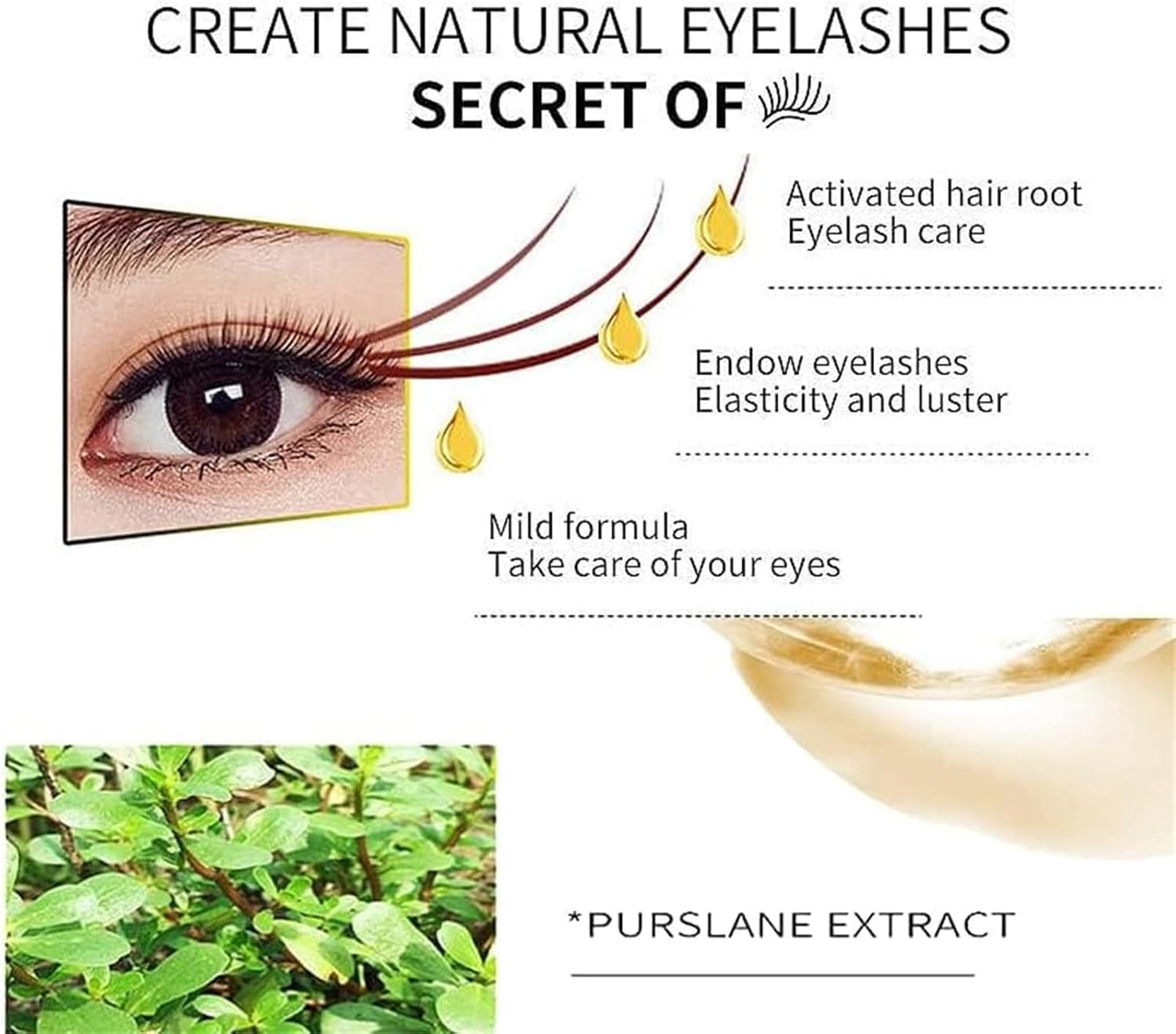 Serum Cils Croissance, Sérum Pour Cils Allongeant Les Cils Et Favorisant Leur Croissance, Crée Des Sérum De Croissance Des Cils Naturels Pour La Croissance - Sans Irritation