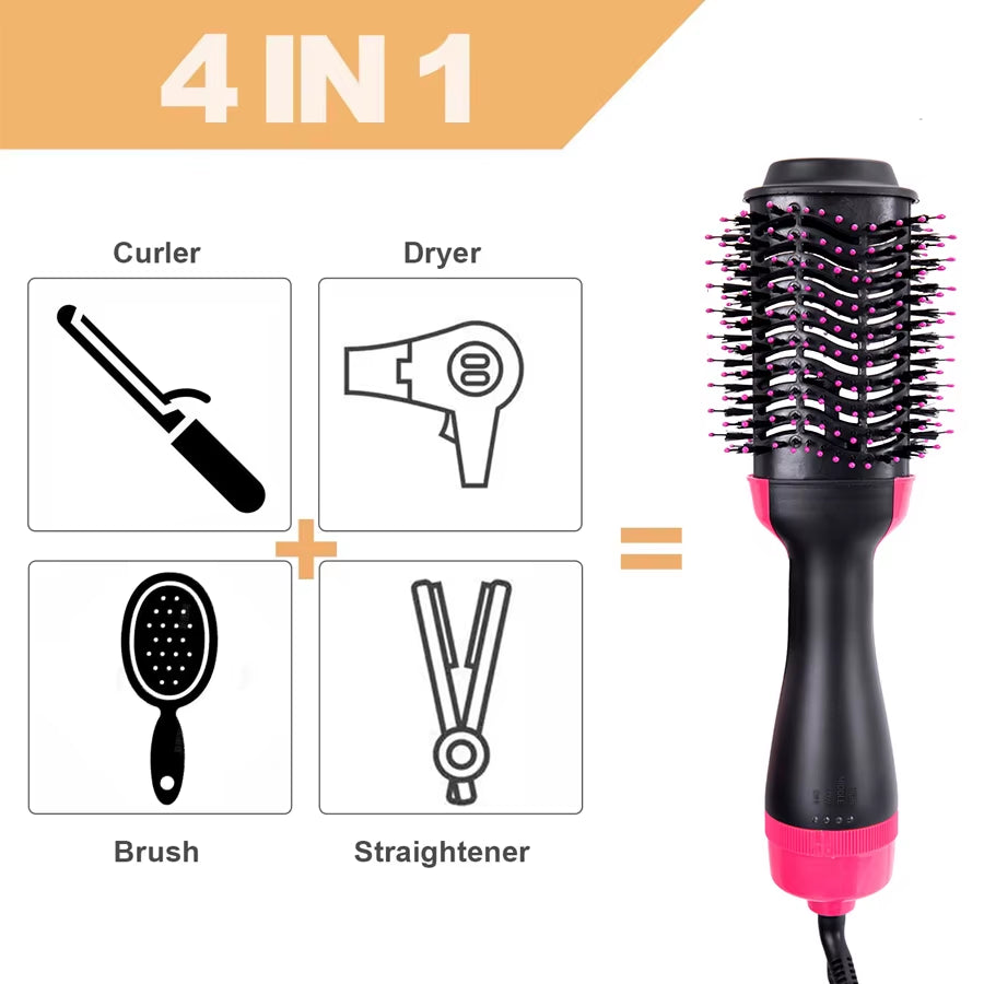 One-Step Volumizer Hair Dryer and Hot Air Brush 4 in 1 Hair Dryer Brush Blow Dryer Brush in One Ceramic Coating Hot Air Brush